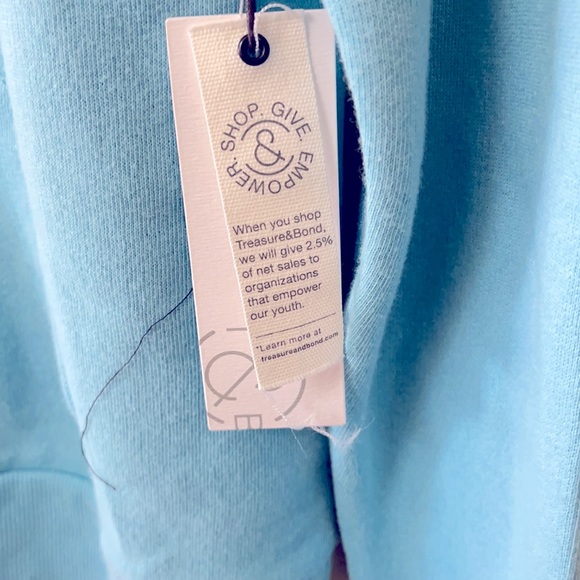 Baby blue Treasure & Bond hoodie size S - Picture 4 of 5